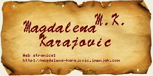 Magdalena Karajović vizit kartica